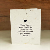 You Smiled Greeting Seed Paper Cards by Soothi