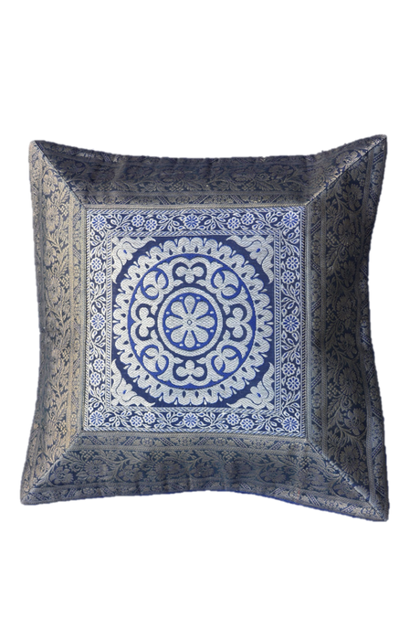 Brocade Silk decorative throw pillow case by OMSutra