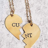 CUNT Broken Heart Friendship Necklaces by Salt and Sparkle