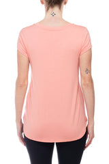 Cupio V-neck short sleeve solid crepe top by Curated Brands