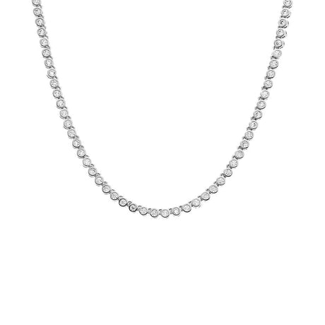 CZ Bezel Tennis Necklace by By Adina Eden