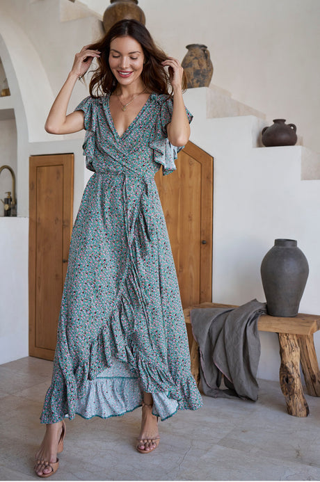 Carmen Wrap Maxi Dress by ELF