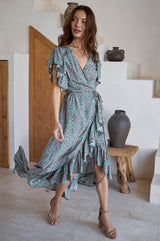 Carmen Wrap Maxi Dress by ELF