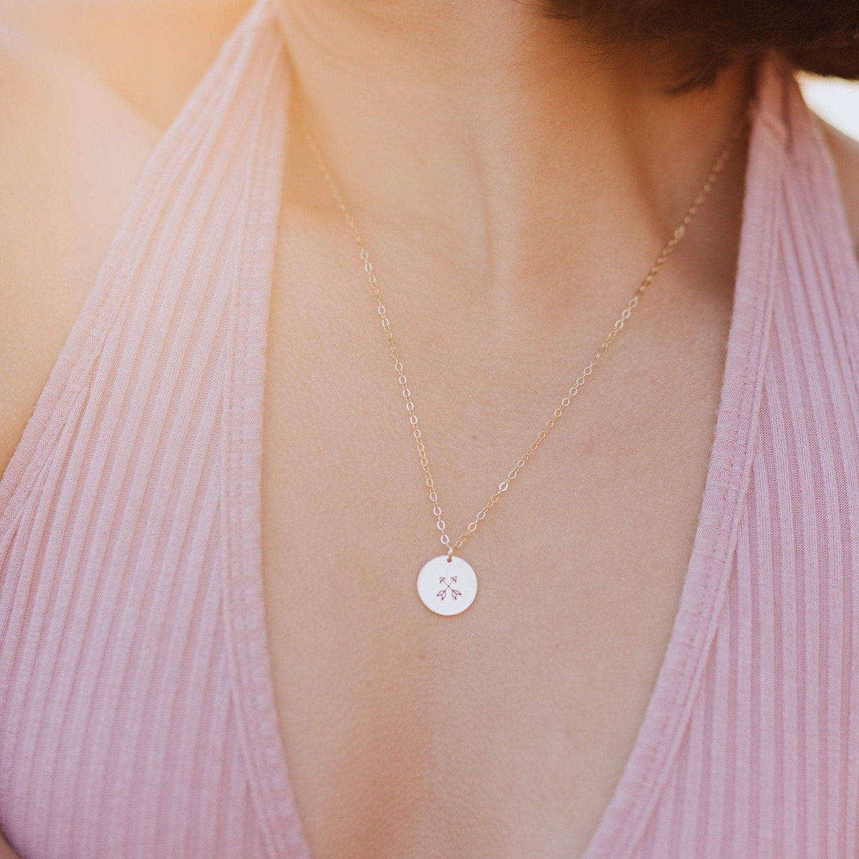 Cat Mom or Dog Mom Disc Necklace by Salt and Sparkle