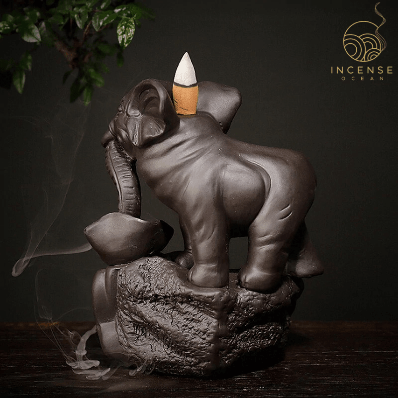 Ceramic Elephant Incense Burner by incenseocean