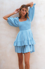 Cha-Cha Ruffle Mini Dress by ELF