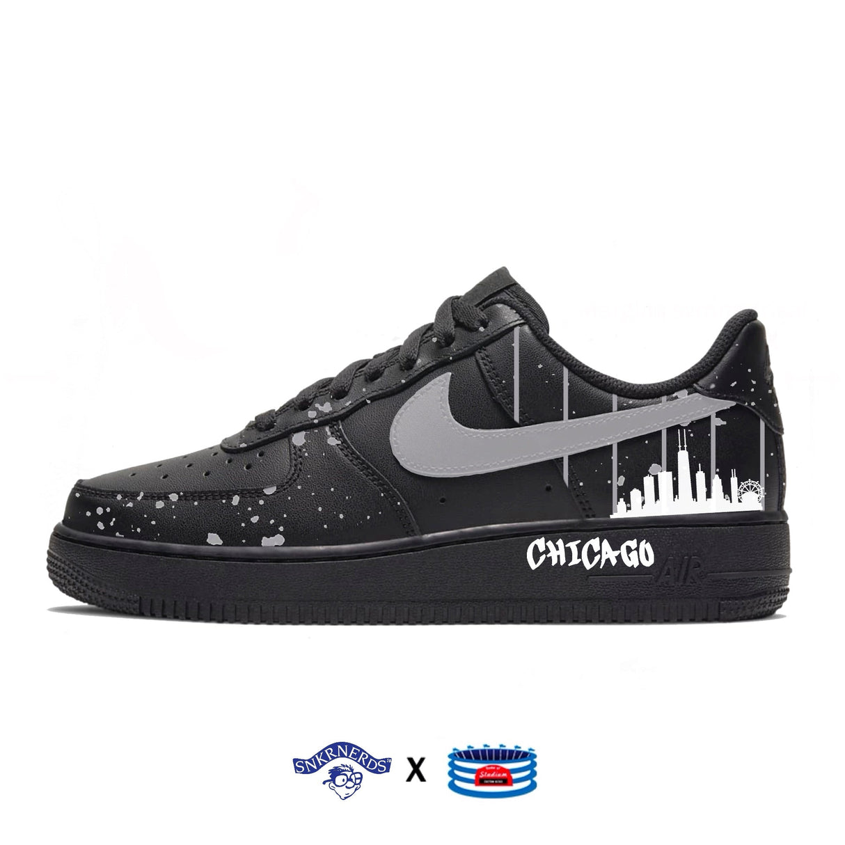 "Chicago" Nike Air Force 1 Low Shoes by Stadium Custom Kicks