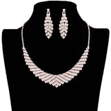 Curved Pave Crystal Rhinestone Necklace by Madeline Love