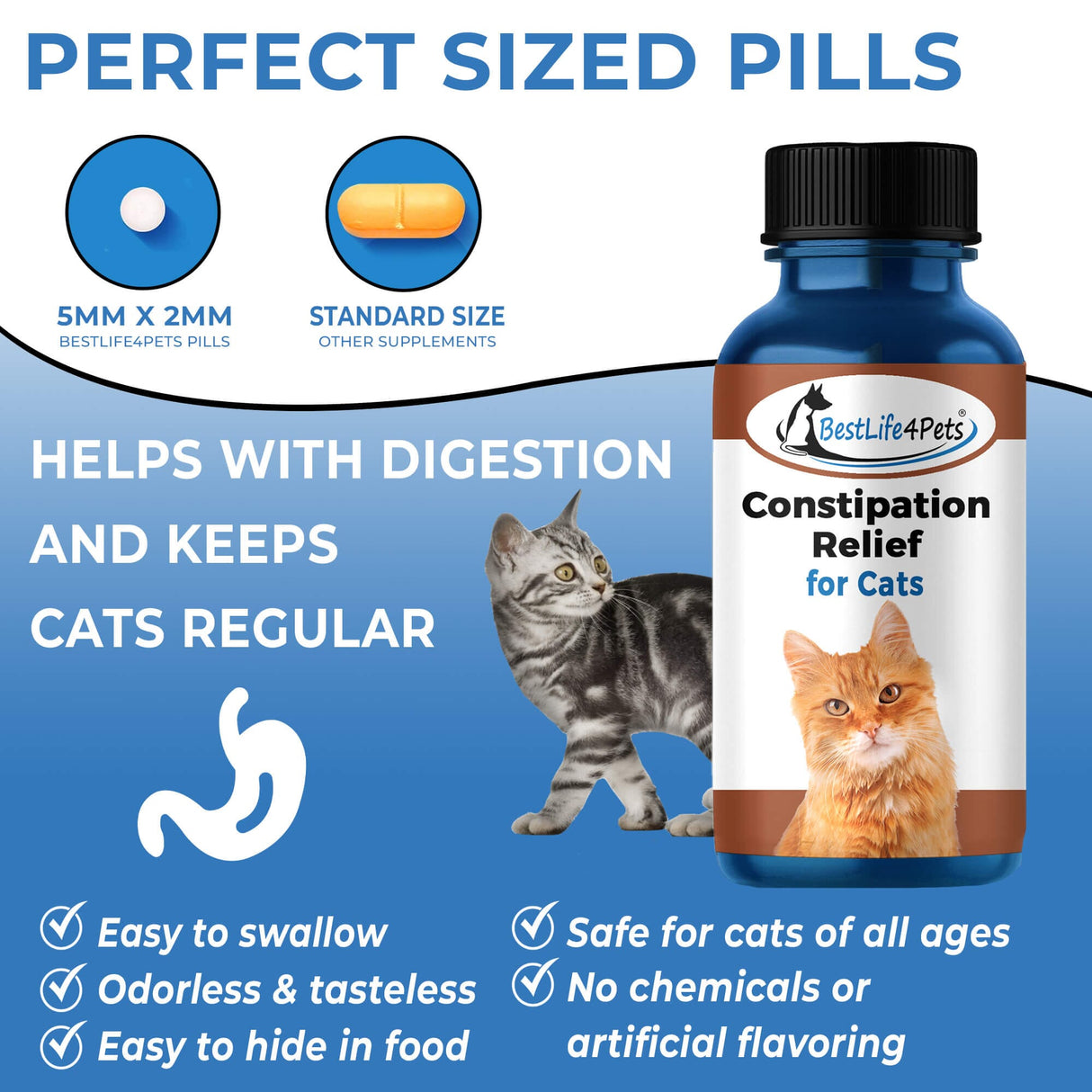 Natural Cat Laxative & Constipation Treatment by BestLife4Pets