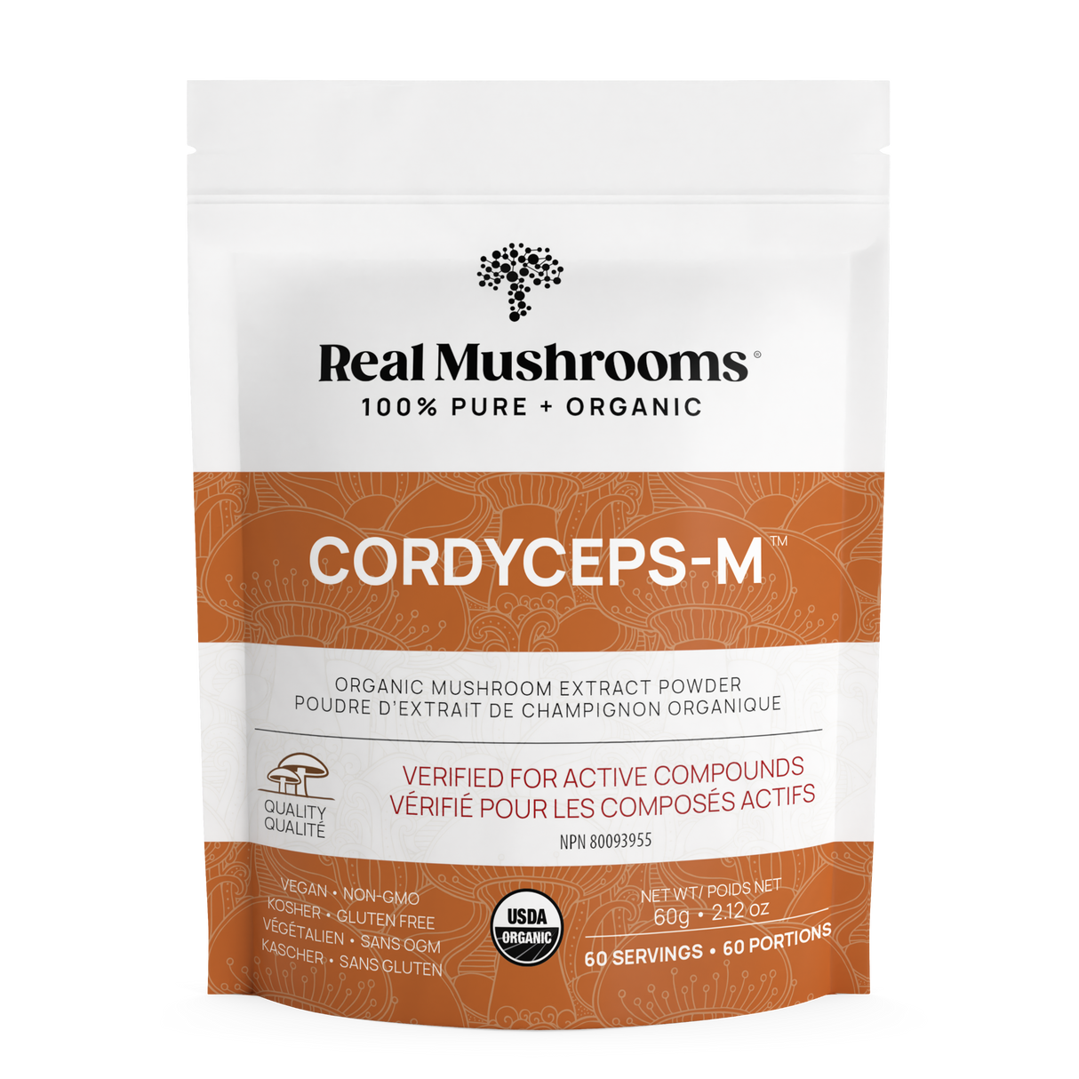 Organic Cordyceps Mushroom Extract Powder – Bulk Supplement by Real Mushrooms