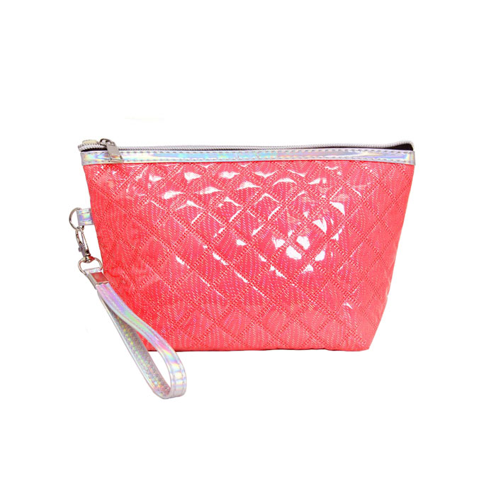 Quilted Shiny Puffer Pouch Bag by Madeline Love