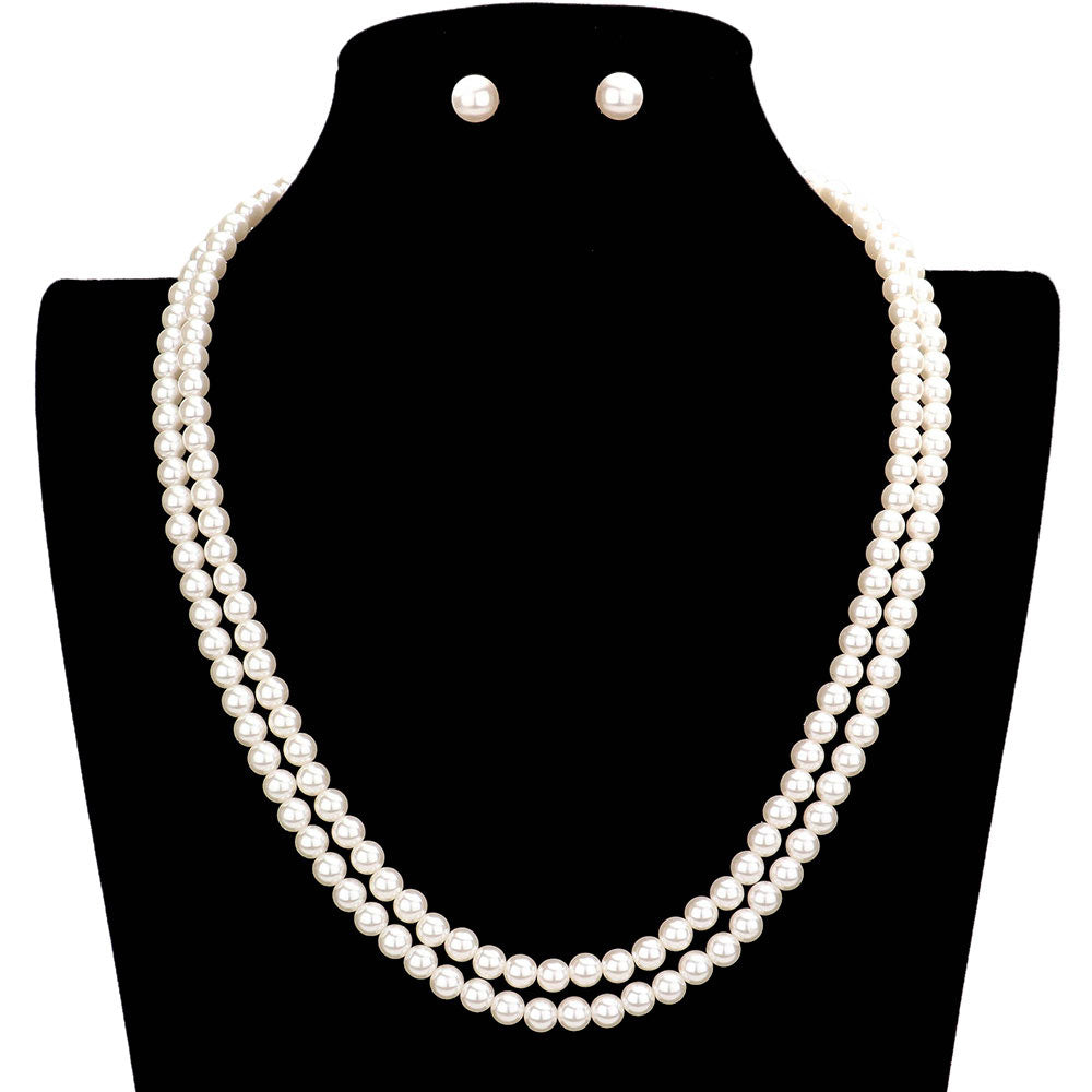 Double Layered Pearl Necklace by Madeline Love