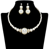 Pearl Necklace Earring Set by Madeline Love