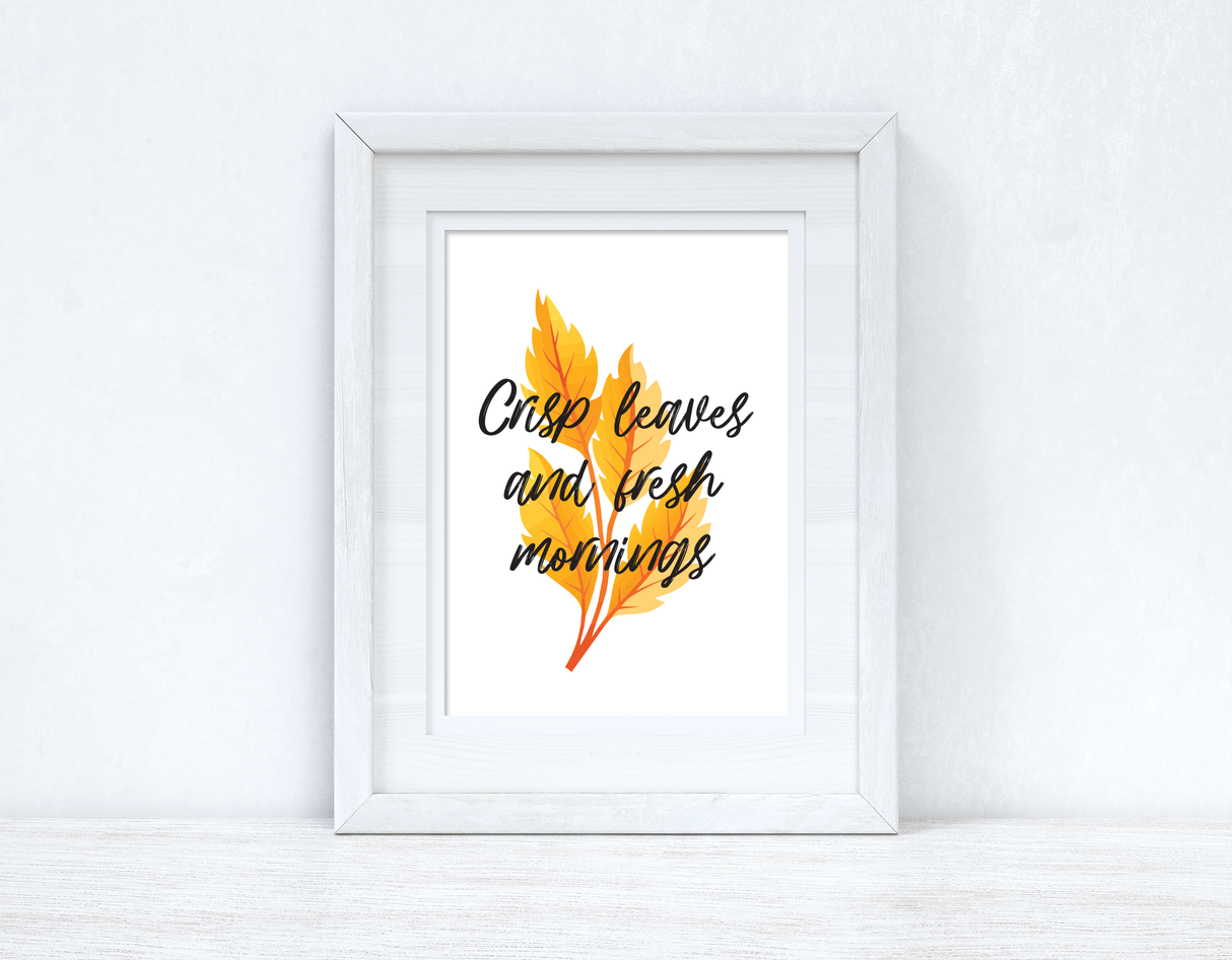 Crisp Leaves & Fresh Mornings Autumn Seasonal Wall Home Decor Print by WinsterCreations™ Official Store