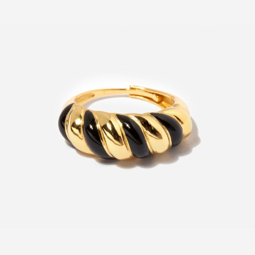 Croissant Dome Enamel Ring by Little Sky Stone