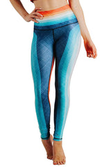 Retro Rainbow Printed Yoga Leggings by Yoga Democracy