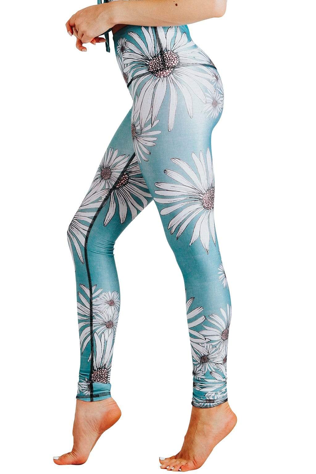 Flower Child Printed Yoga Leggings by Yoga Democracy