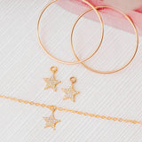 Crystal Star Gold Necklace - Ready to Ship by Salt and Sparkle