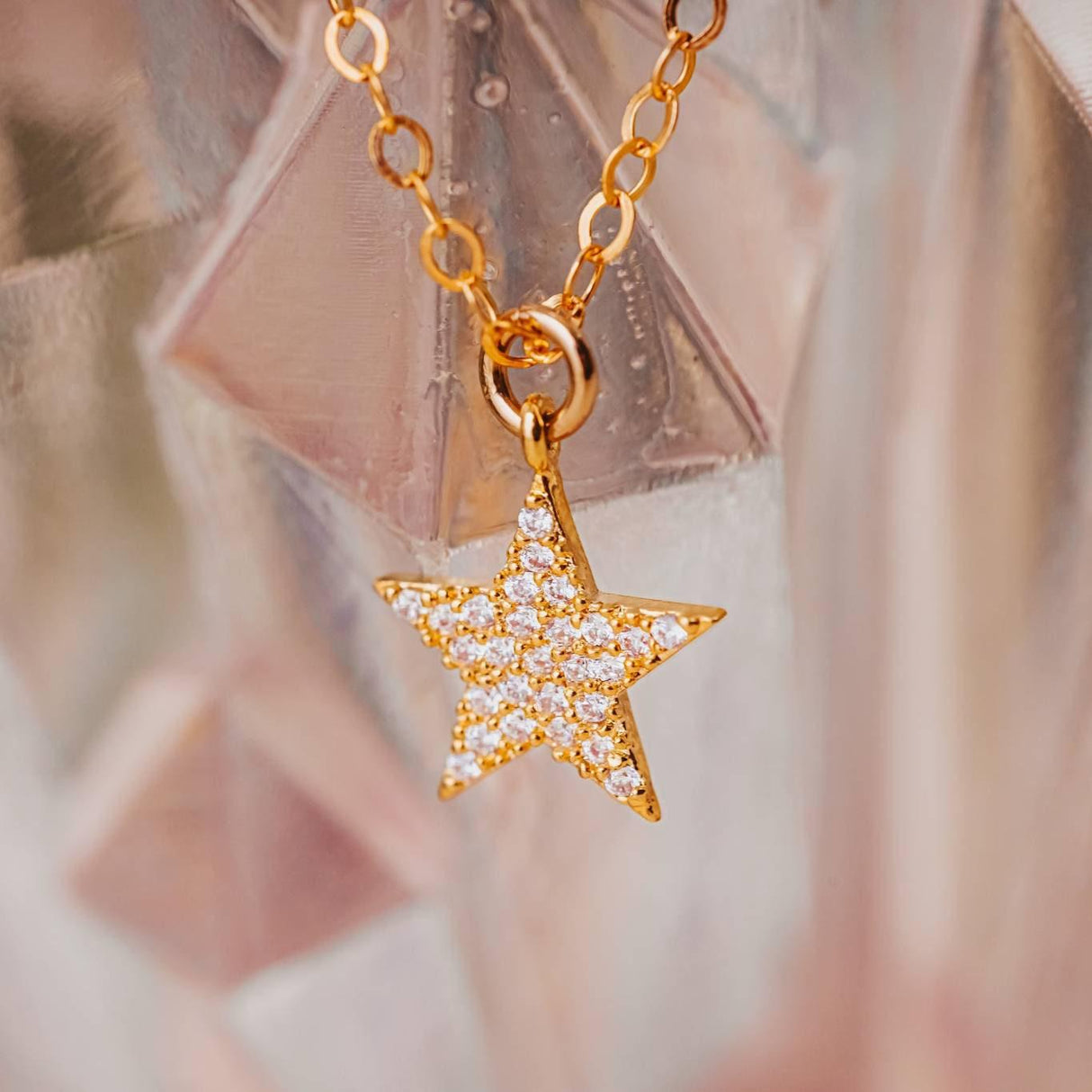 Crystal Star Gold Necklace - Ready to Ship by Salt and Sparkle