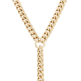 Curb Chain Lariat by eklexic jewelry