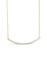 CZ Curved Bar Necklace by Sterling Forever