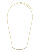 CZ Curved Bar Necklace by Sterling Forever