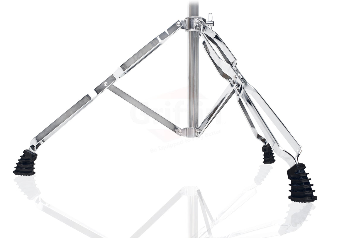 Cymbal Stand With Boom Arm by GRIFFIN (Pack of 2) | Drum Percussion Gear Hardware Set with Double Braced Legs | Counterweight Adapter for Mounting Heavy Duty Crash, Ride, Splash Cymbals For Drummers by GeekStands.com