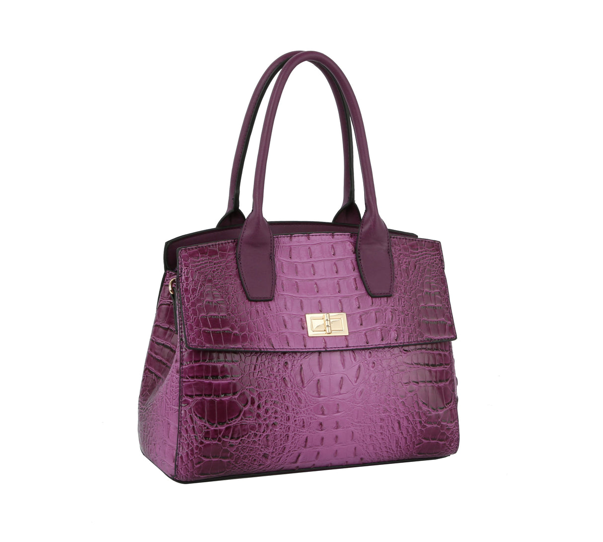 Fashion Classic Croco Top Handle Satchel by hfstylish