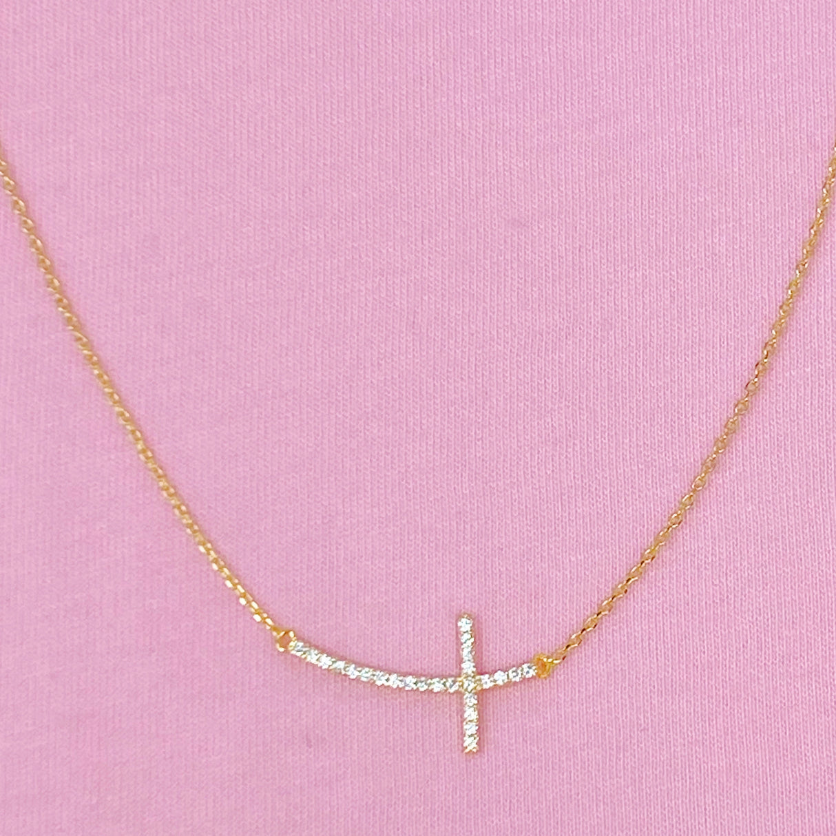 Shiny Side Cross Necklace by Ellisonyoung.com