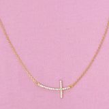 Shiny Side Cross Necklace by Ellisonyoung.com