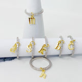 Dangle Initial Ring by Ellisonyoung.com