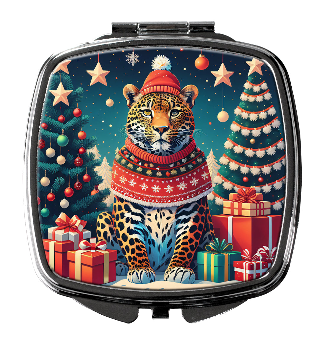 Leopard Christmas Compact Mirror by Caroline's Treasures