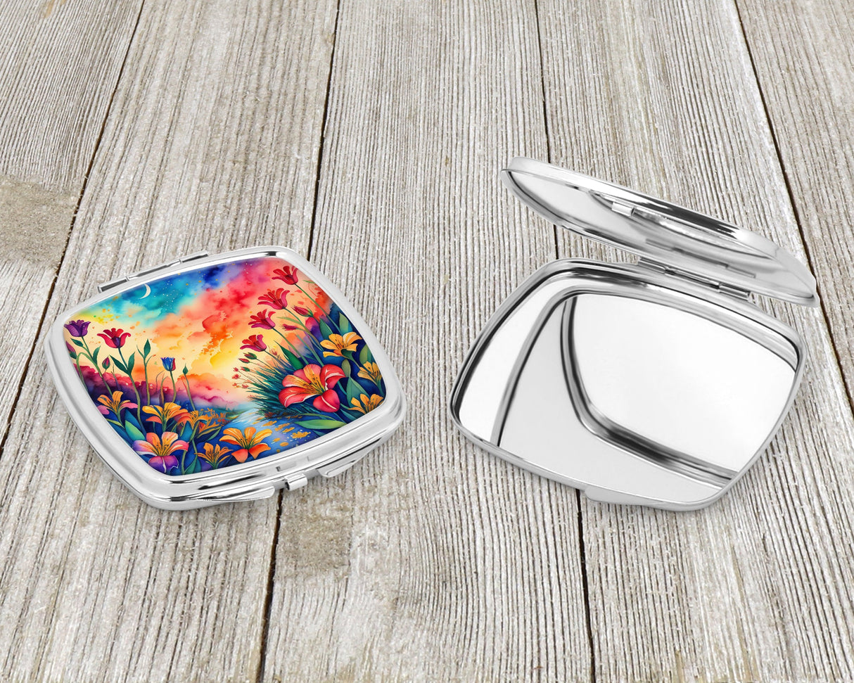 Colorful Alstroemerias Compact Mirror by Caroline's Treasures