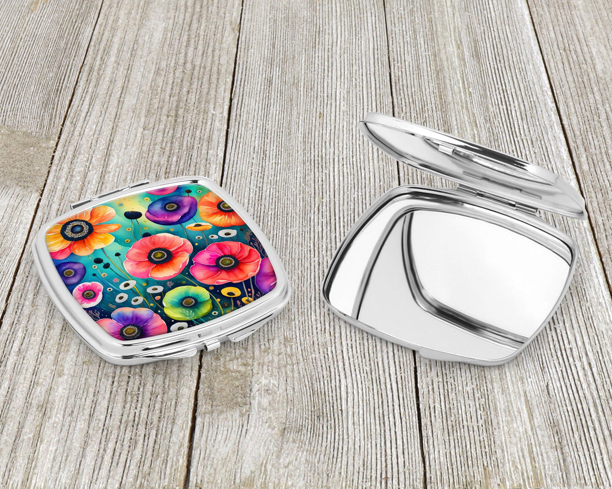 Colorful Anemones Compact Mirror by Caroline's Treasures