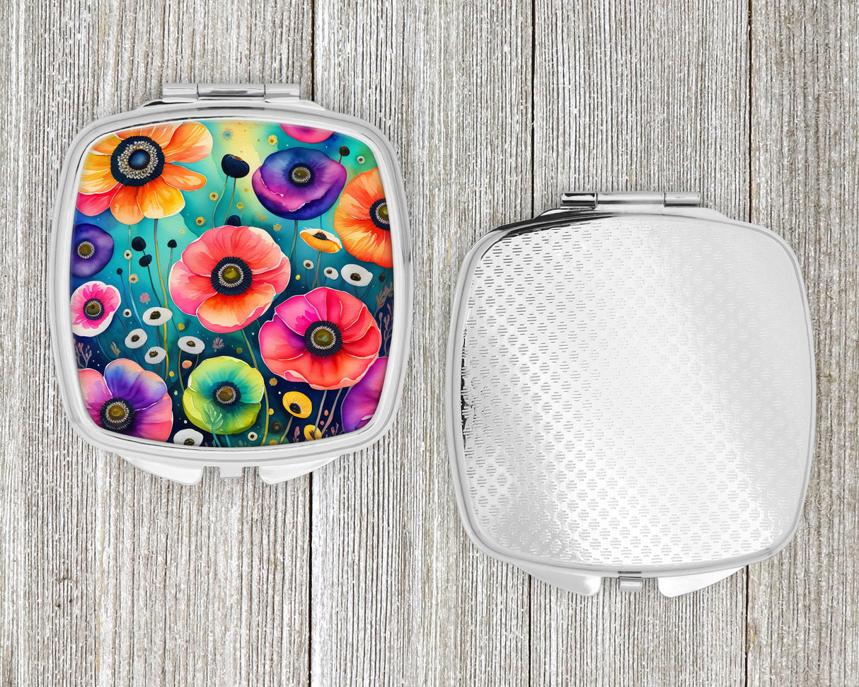 Colorful Anemones Compact Mirror by Caroline's Treasures