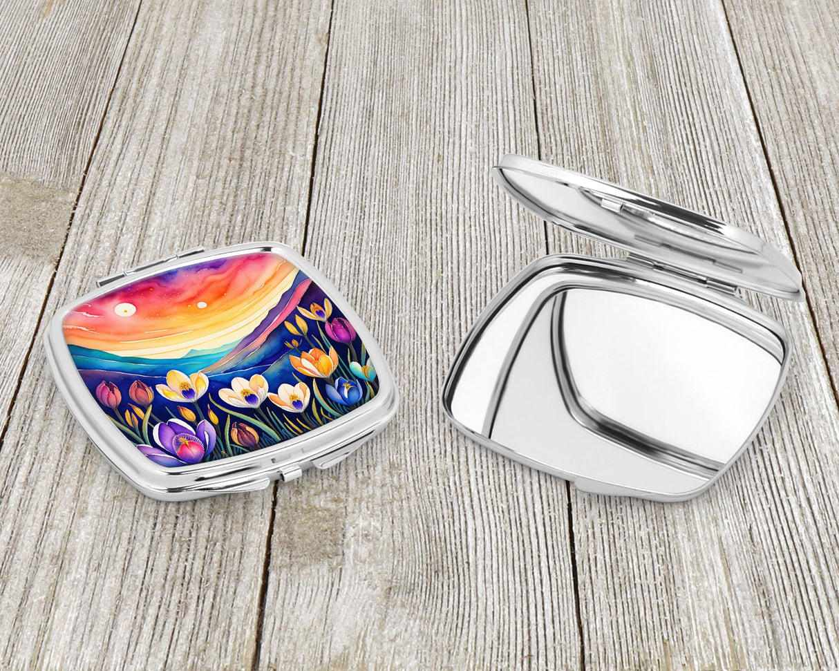 Colorful Crocus Compact Mirror by Caroline's Treasures