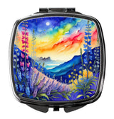 Colorful Delphinium Compact Mirror by Caroline's Treasures