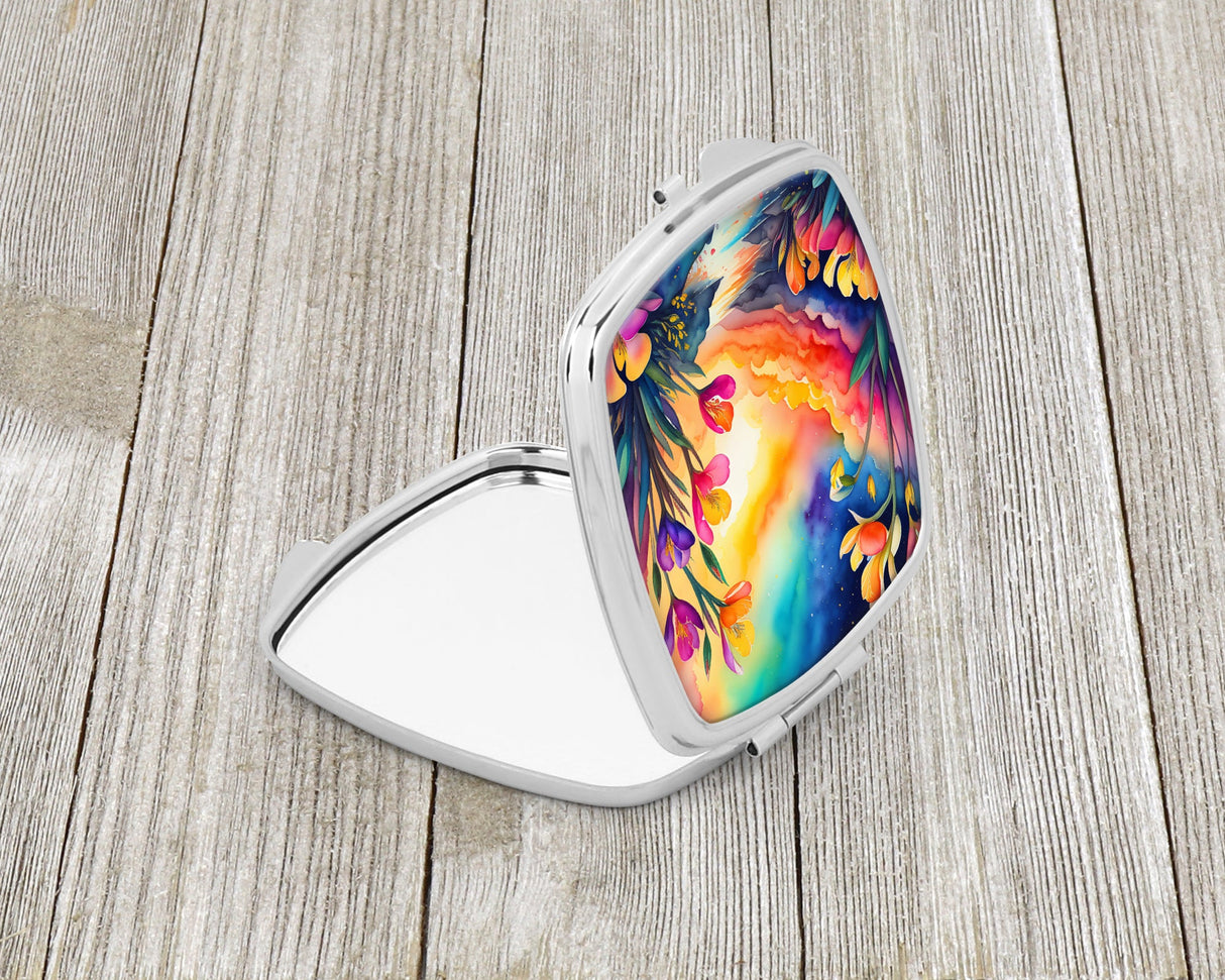 Colorful Freesia Compact Mirror by Caroline's Treasures