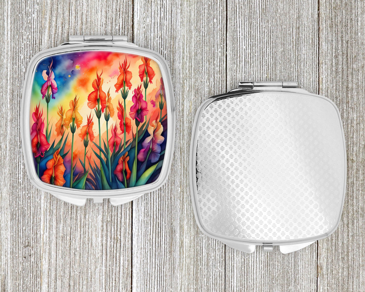 Colorful Gladiolus Compact Mirror by Caroline's Treasures