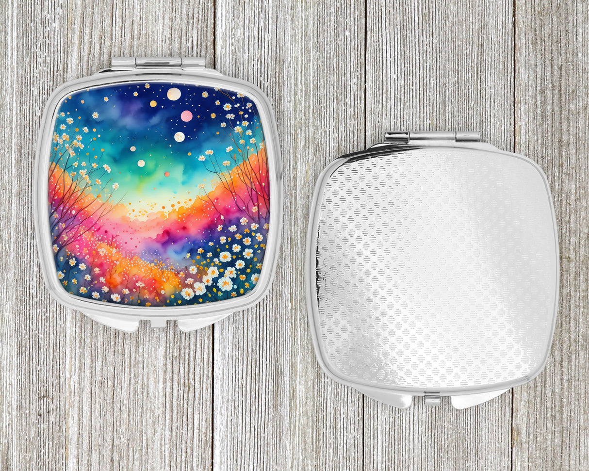 Colorful Gypsophila Compact Mirror by Caroline's Treasures