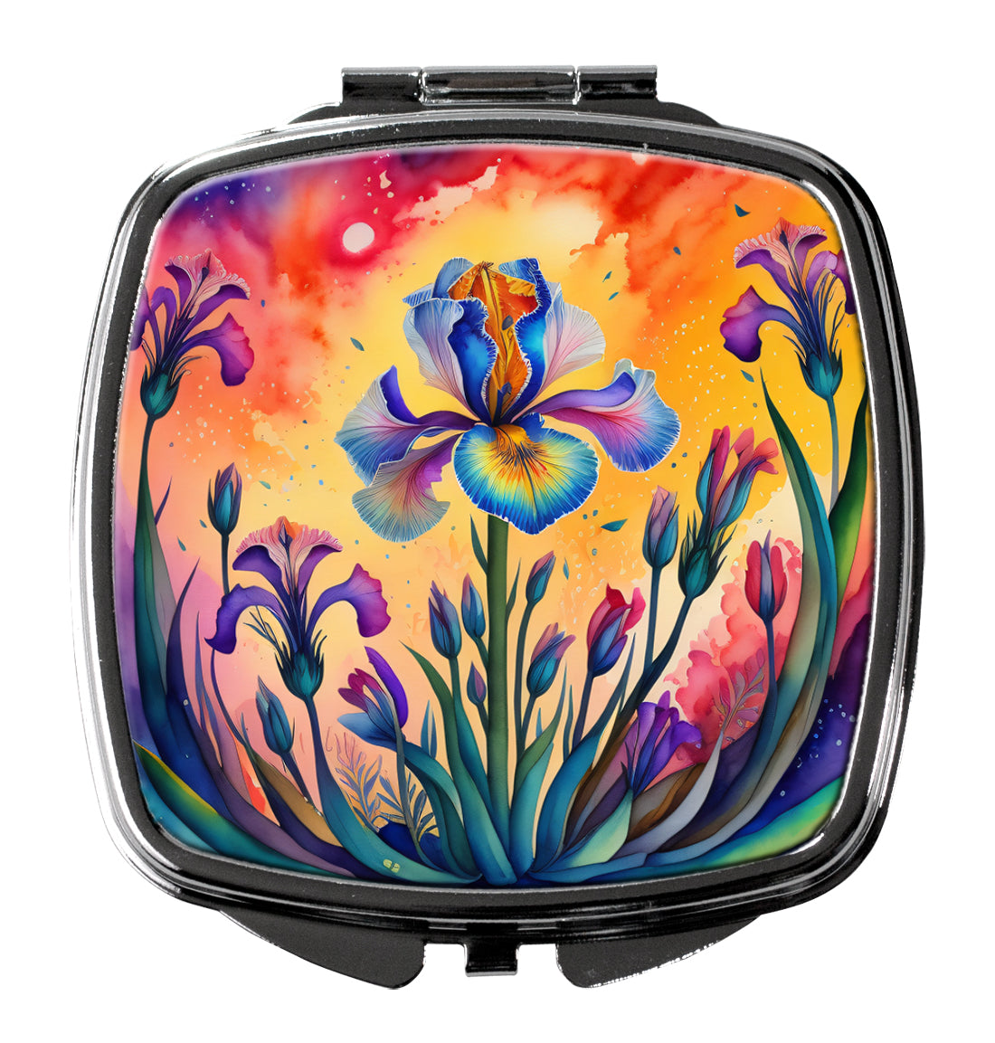 Colorful Iris Compact Mirror by Caroline's Treasures