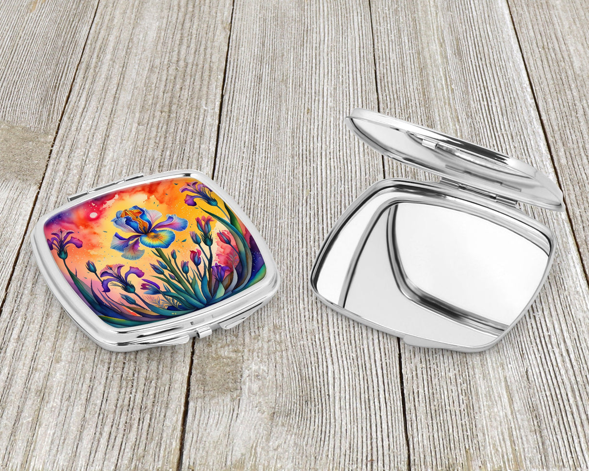 Colorful Iris Compact Mirror by Caroline's Treasures