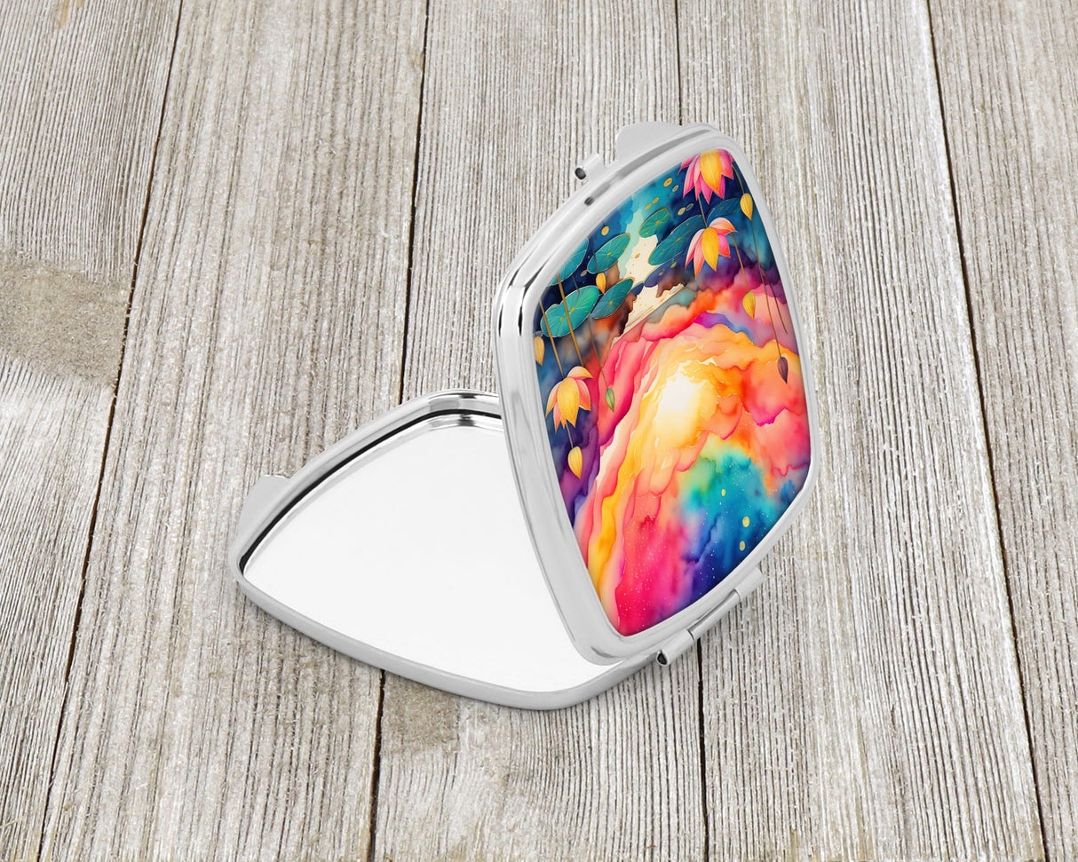 Colorful Lotus Compact Mirror by Caroline's Treasures