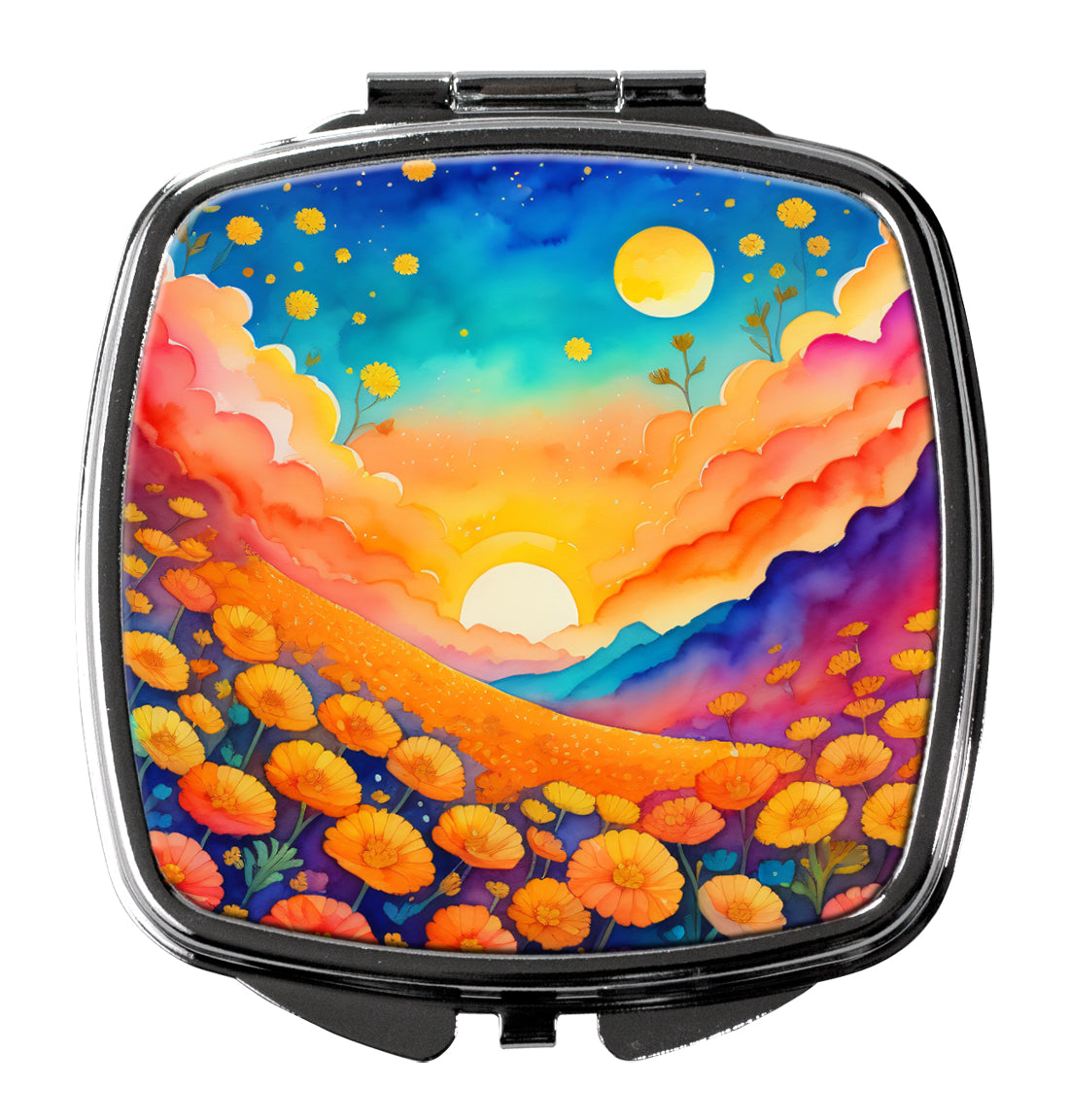 Colorful Marigolds Compact Mirror by Caroline's Treasures