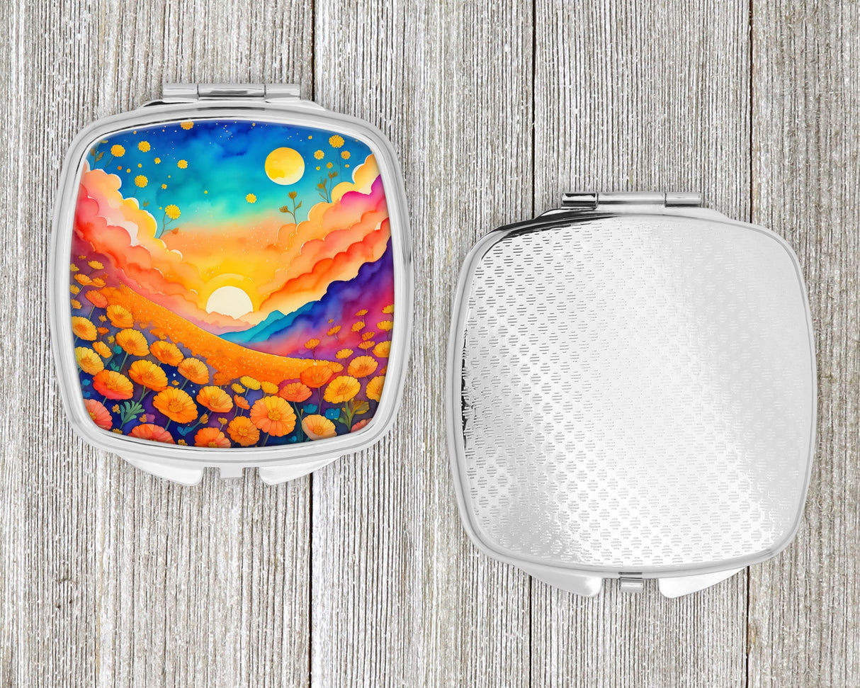 Colorful Marigolds Compact Mirror by Caroline's Treasures