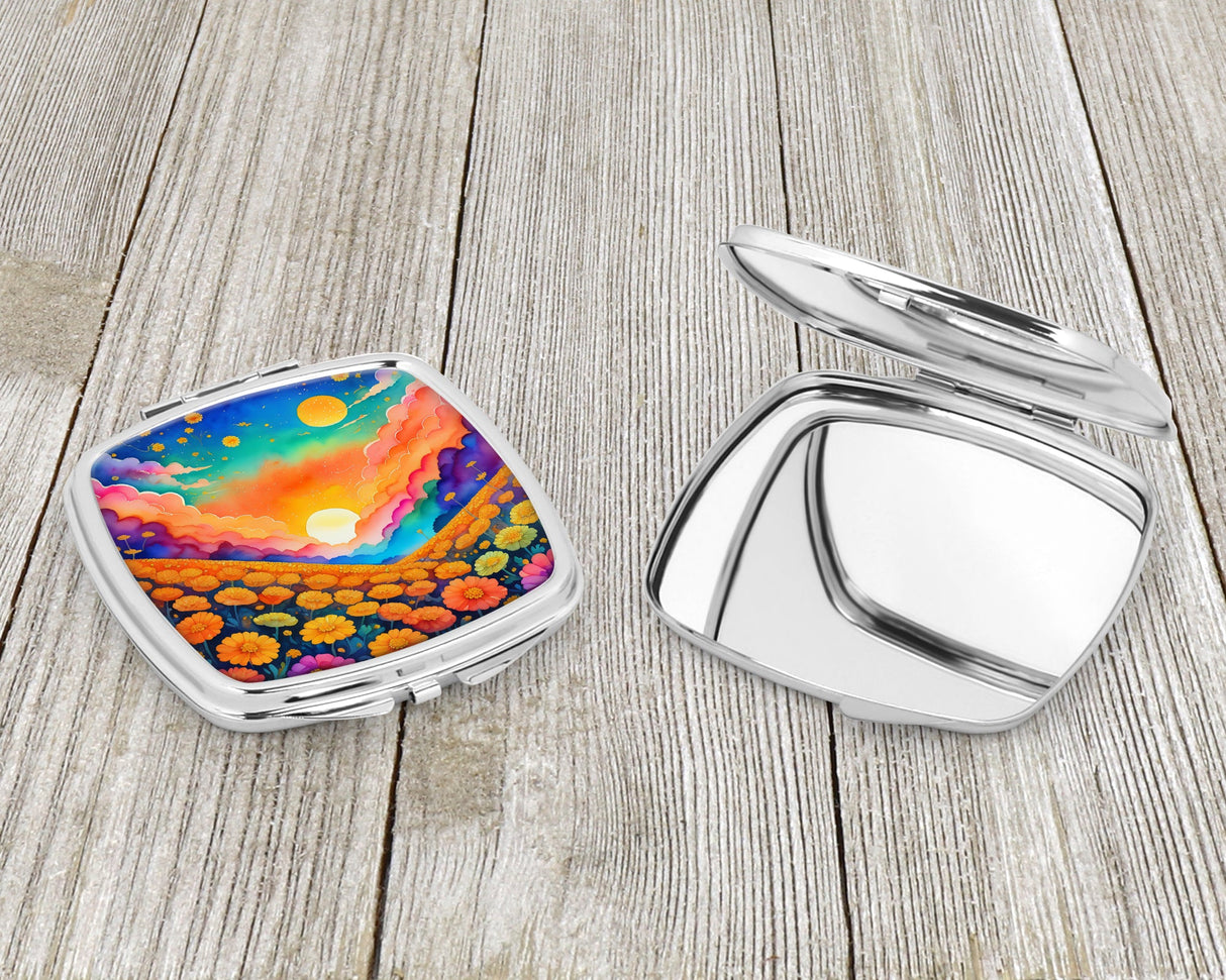 Colorful Marigolds Compact Mirror by Caroline's Treasures