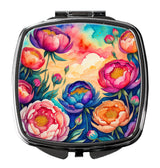 Colorful Peonies Compact Mirror by Caroline's Treasures