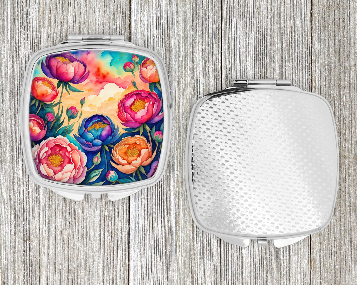 Colorful Peonies Compact Mirror by Caroline's Treasures