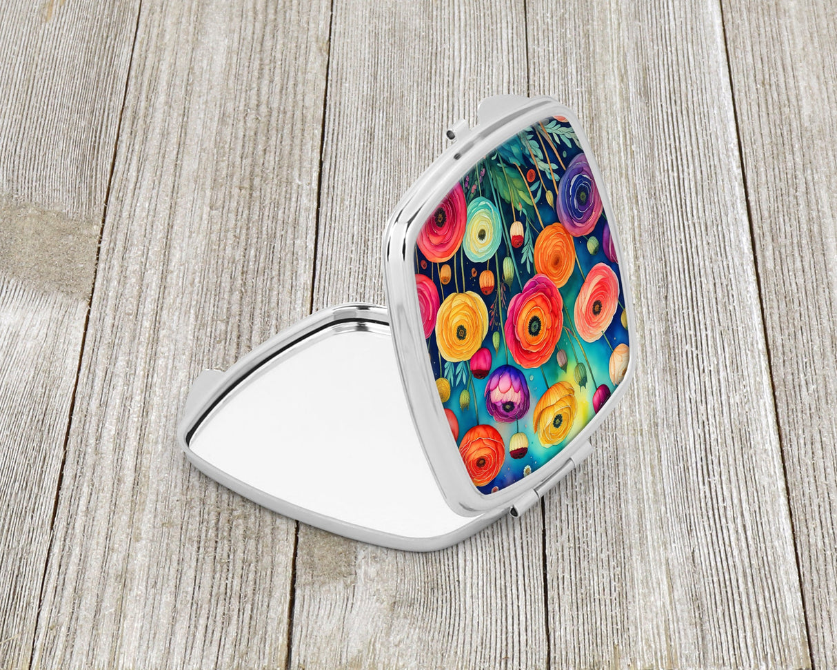 Colorful Ranunculus Compact Mirror by Caroline's Treasures