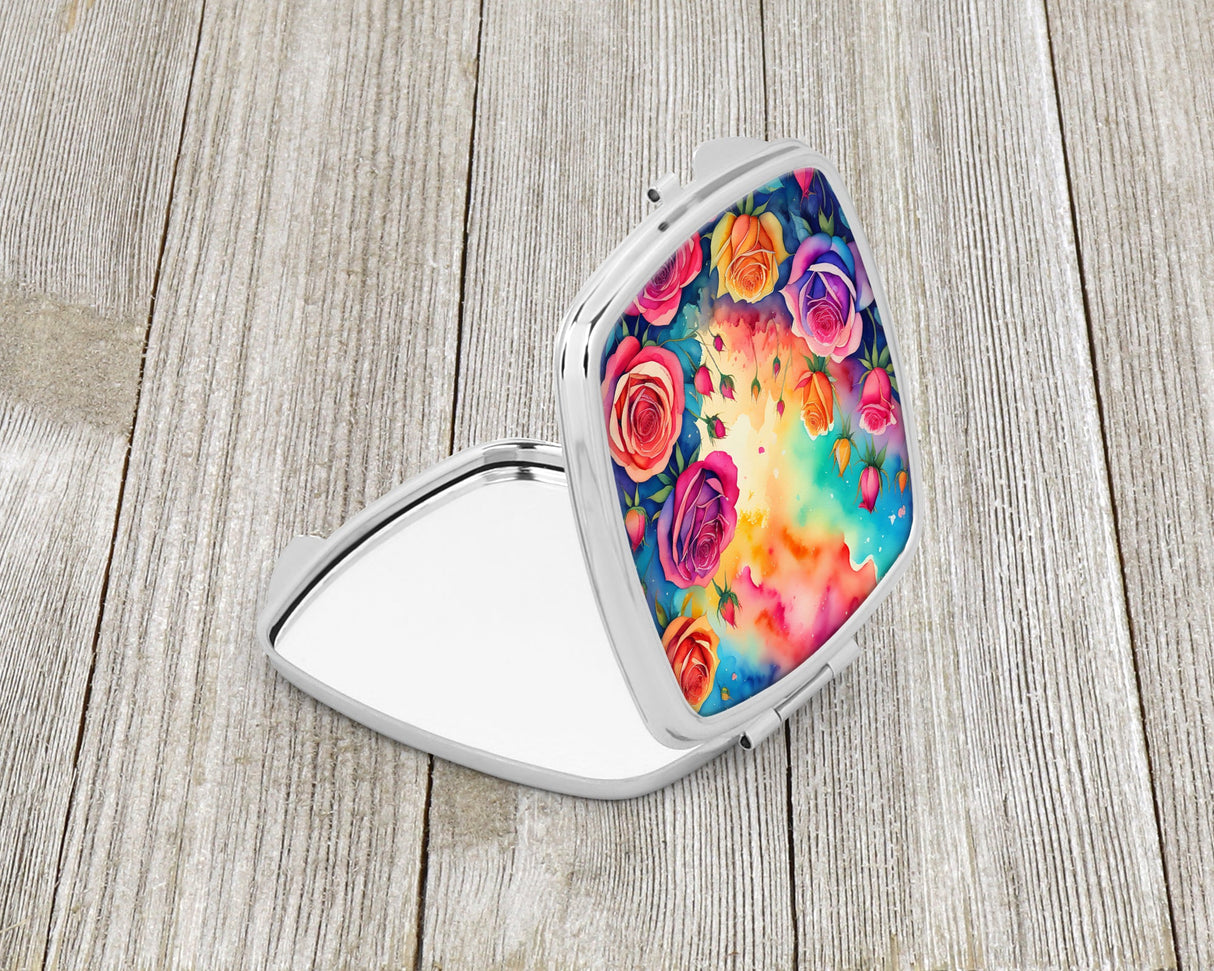 Colorful Roses Compact Mirror by Caroline's Treasures